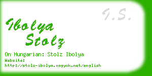ibolya stolz business card